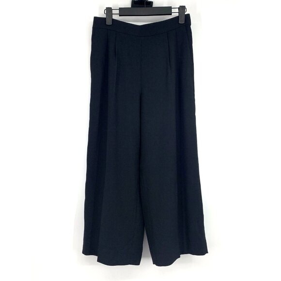 J.Crew Pants Black Pull On Wide Leg Cropped 365 Crepe - Picture 2 of 9